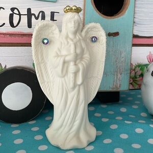 6x$15. Vintage Angel Figurine with Gold Accents